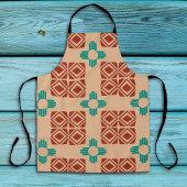 Turquoise Zia Tribal Brown Tan Schort