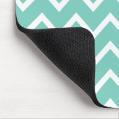 Turquoise Zig Zag Chevron Muismat (Hoek)