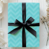 Turquoise Zigzag Moderne Chic Cadeaupapier