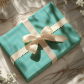 Turquoise Zigzag Moderne Chic Cadeaupapier