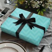 Turquoise Zigzag Moderne Chic Cadeaupapier