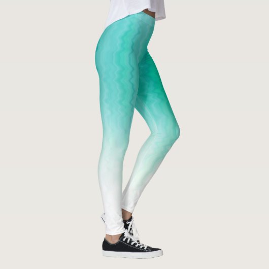 Turquoise Zigzag Pattern Leggings (Rechts)