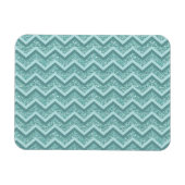 turquoise zigzagpatroon met glitter magneet (Horizontaal)