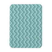 turquoise zigzagpatroon met glitter magneet (Verticaal)