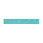 Turquoise Zilver Glitter Moderne Chic Sparkel Fees Omwikkelbaar Adreslabel (Individueel)