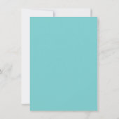 Turquoise Zilveren Glitter Bruiloft Uitnodiging (Achterkant)