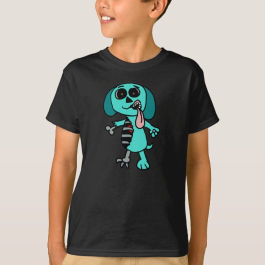 Turquoise Zombie Dog shirt (Voorkant)