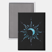 Turquoise Zon  Magneet (Voorkant / Achterkant)