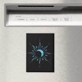 Turquoise Zon  Magneet (Insitu (Vaatwasser))