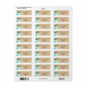 Turquoise Zonnebril Strand Retouradres Etiket (Full Sheet)