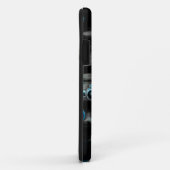 Turquoise- zwart als stenen monogram Case-Mate iPhone case (Achterkant/rechts)