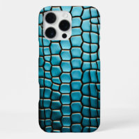 Turquoise Zwart en Goud Reptiel Schub Patroon