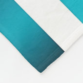 Turquoise Zwart Gradiënt Streeppatroon Fleece Deken (Hoek)