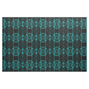 turquoise zwart textiel, kleurrijk huis stof