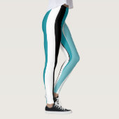 Turquoise zwart-wit leggings (Rechts)
