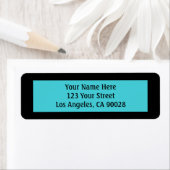 turquoise zwarte kleur etiket (Insitu)