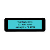 turquoise zwarte kleur etiket (Voorkant)