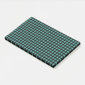 Turquoise Zwarte Weefpatroon Post-it® Notes (Schuin)