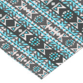 Turquoise, Zwarte & Witte Tribale Mok Korte Tafelloper (Hoek)