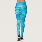 Turquoise zwembad water met cocktail leggings (Achterkant)