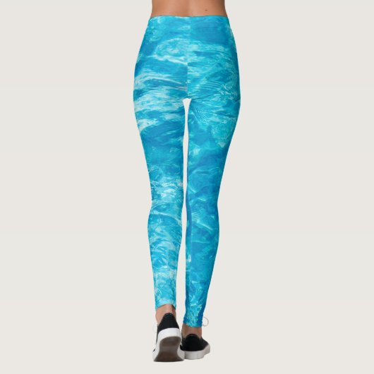 Turquoise zwembadwater leggings (Achterkant)