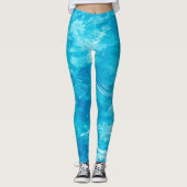 Turquoise zwembadwater leggings (Voorkant)