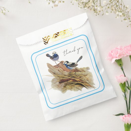 Turquoisine Superb Warbler, bedankt Bedankzakje (Gezegeld)