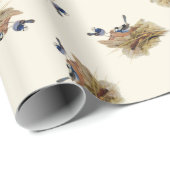 Turquoisine Superb Warbler Cadeaupapier (Rol Hoek)