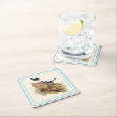 Turquoisine Superb Warbler Kartonnen Onderzetters (Insitu)