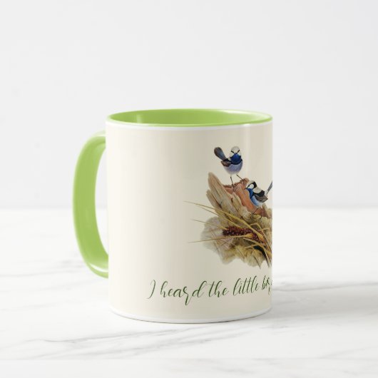 Turquoisine Superb Warbler Mok (Voorkant links)