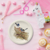 Turquoisine Superb Warbler Papieren Bordje (Feest)