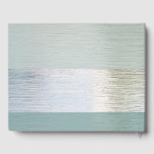 TurquoisSilver Zee Glass Monogram Weddenschap Gastenboek (Achterkant)