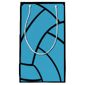 Turquosie Volleyball Gift Bag Klein Cadeauzakje (Voorkant)