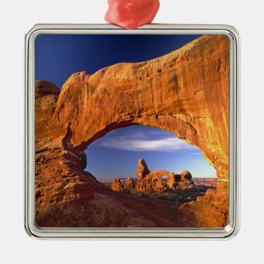 Turret Arch, Arches National Park, Utah, Verenigde Metalen Ornament (Voorkant)