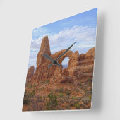 Turret Arch in Arches National Park, Utah Vierkante Klok (Hoek)