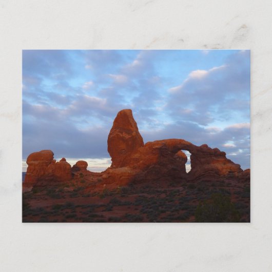 Turret Arch op Sunrise in Arches National Park Briefkaart (Voorkant)