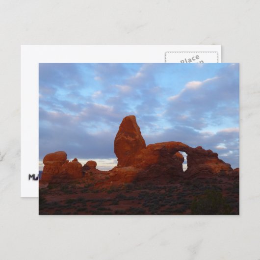 Turret Arch op Sunrise in Arches National Park Briefkaart (Voorkant / Achterkant)