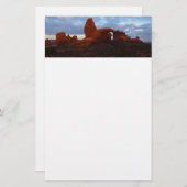 Turret Arch op Sunrise in Arches National Park Briefpapier (Voorkant / Achterkant)