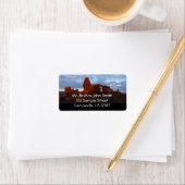 Turret Arch op Sunrise in Arches National Park Etiket (Insitu)