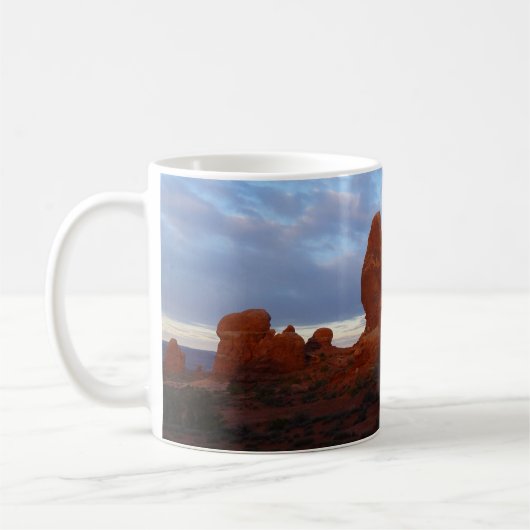 Turret Arch op Sunrise in Arches National Park Koffiemok (Links)