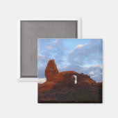 Turret Arch op Sunrise in Arches National Park Magneet (Voorkant / Achterkant)