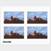 Turret Arch op Sunrise in Arches National Park Rechthoekige Sticker (Vel)