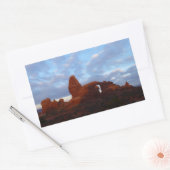 Turret Arch op Sunrise in Arches National Park Rechthoekige Sticker (Envelop)