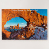 Turret Arch Utah.kerstgroeten Legpuzzel (Horizontaal)