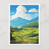 Turrialba Costa Rica Reizen  illustratie Briefkaart (Voorkant)