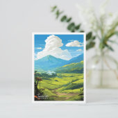 Turrialba Costa Rica Reizen  illustratie Briefkaart (Staand voorkant)