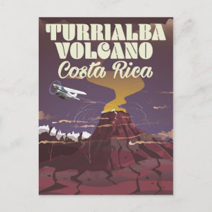 Turrialba vulkaan Costa rica reisposter Briefkaart