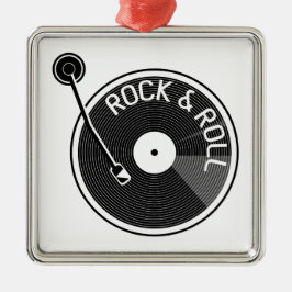 Turtable platenspeler Rock and Roll Vinyl Record Metalen Ornament