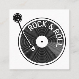 Turtable platenspeler Rock and Roll Vinyl Record Vierkante Visitekaartje