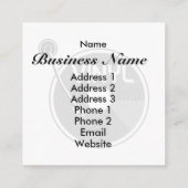 Turtable platenspeler Rock and Roll Vinyl Record Vierkante Visitekaartje (Achterkant)